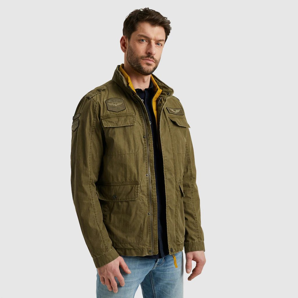 PME LEGEND Canvasjacke Mit Aufgesetzten 2- Wegetaschen ▷ Für