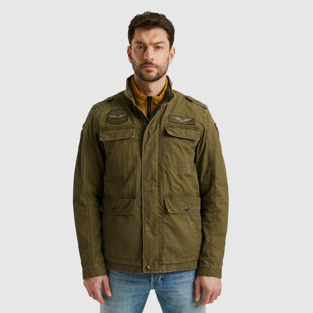 PME LEGEND Canvasjacke mit aufgesetzten 2- Wegetaschen ▷ für