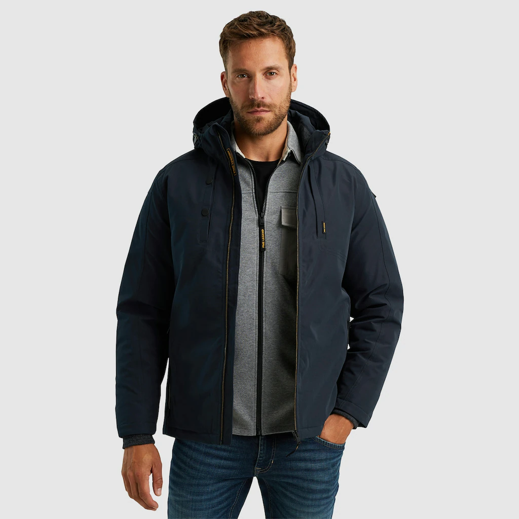 PME LEGEND Outdoorjacke »Semi long jacket STEARPACKER Ottoman« mit Kapuze mit Kapuze auf Rechnung bestellen