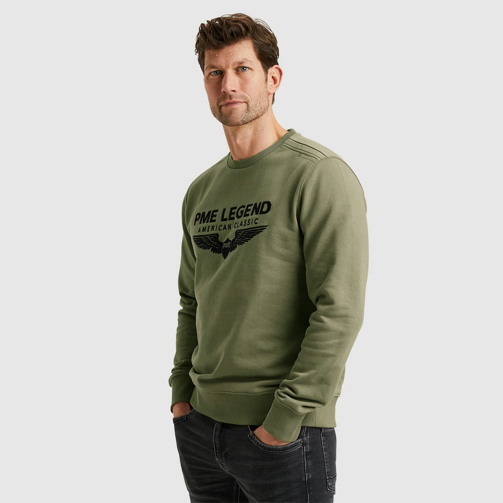 PME LEGEND Sweatshirt »Crewneck Soft Terry With Logo« Mit Logo Print ▷ Bestellen