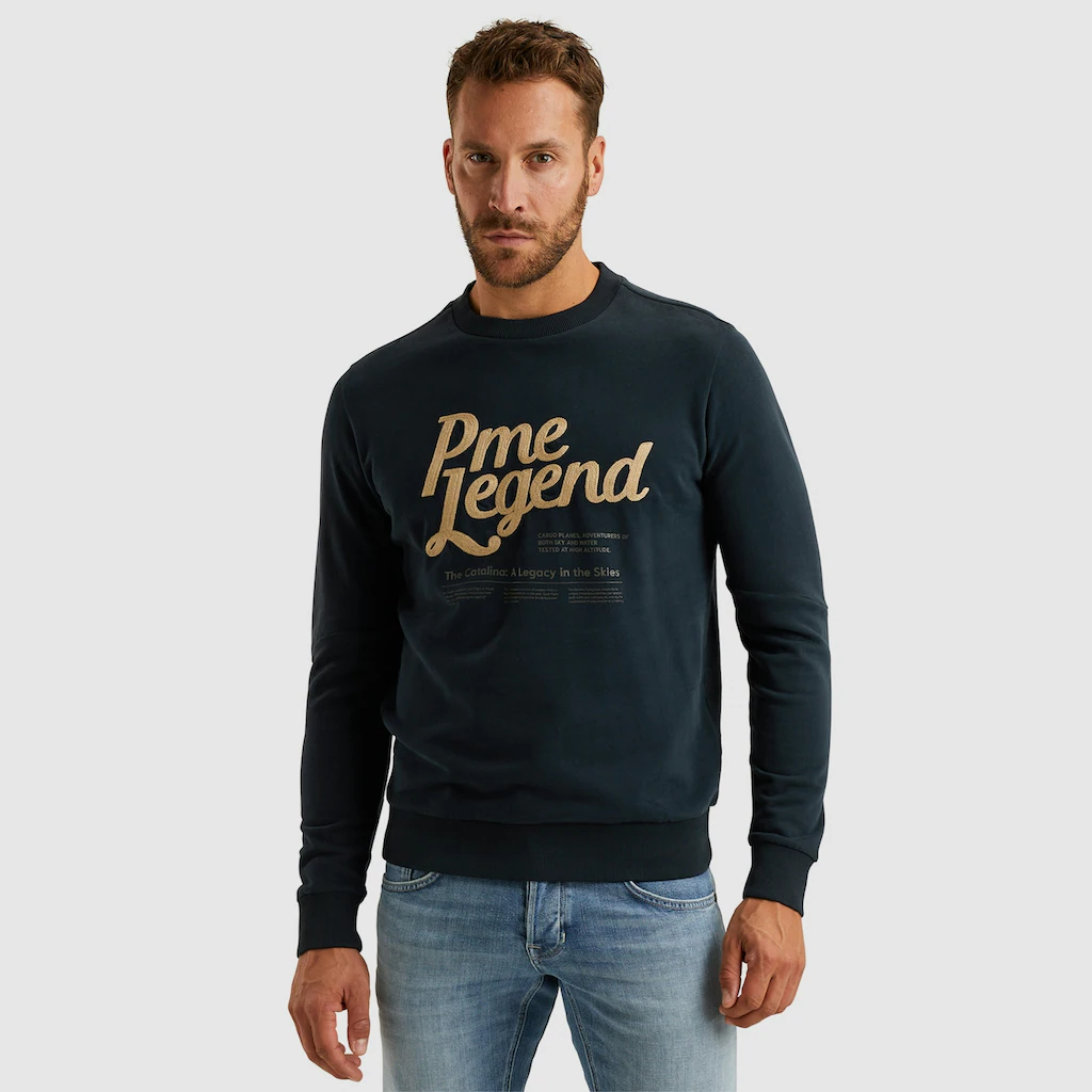 PME LEGEND Sweatshirt mit Logo Stickerei und Print ▷ bestellen