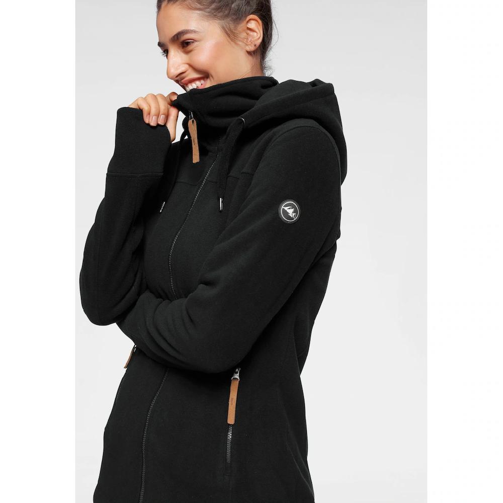 Polarino Fleecejacke Mit Kapuze Aus Fleece Atmungsaktiv Schnell Trocknend