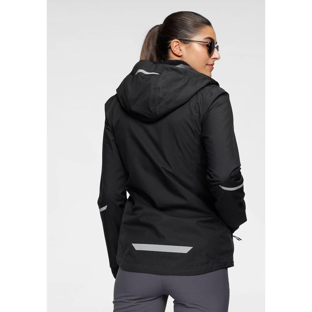 Polarino Regenjacke Mit Kapuze Für Übergang Und Regenwetter Mit Regulierbarem Elastikband