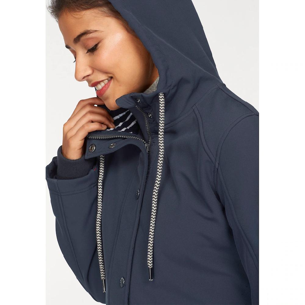 Polarino Softshellparka Mit Kapuze Mit Fleece-Innenseite Aus Softshell Wasserabweisend Winddicht