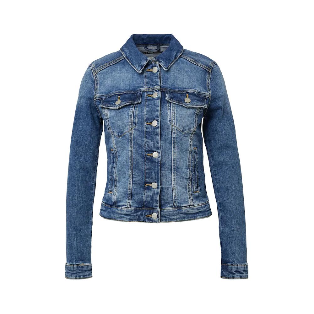 QS Jeansjacke Ohne Kapuze Mit Stretch