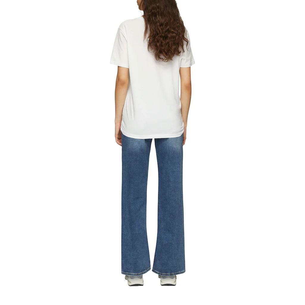 QS Stretch-Jeans »CATIE Wide Leg« In Blauer Waschung