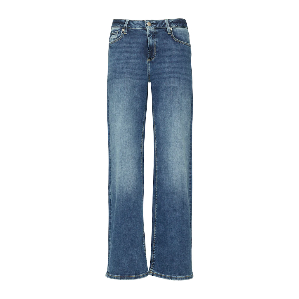 QS Stretch-Jeans »CATIE Wide Leg« In Blauer Waschung