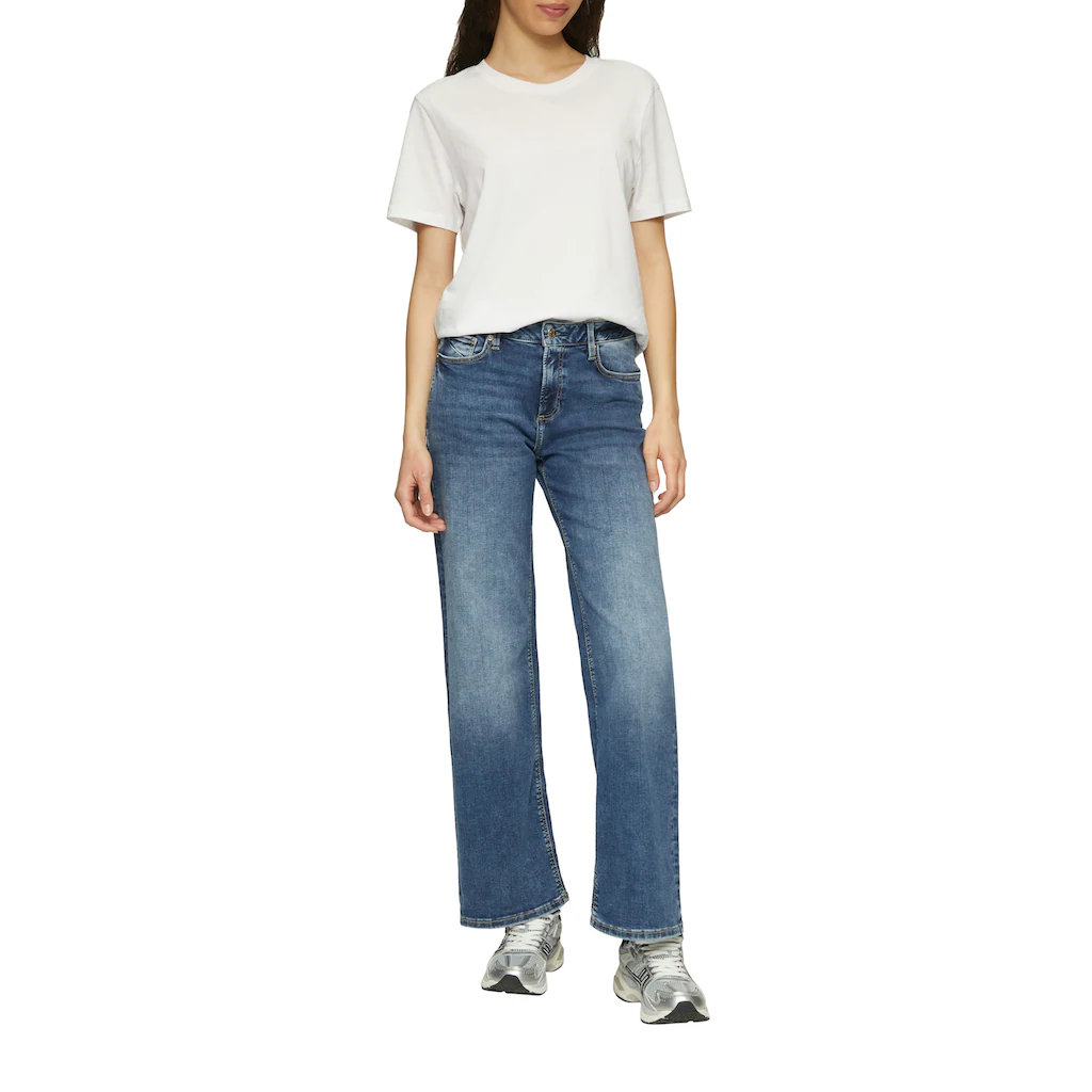 QS Stretch-Jeans »CATIE Wide Leg« in blauer Waschung
