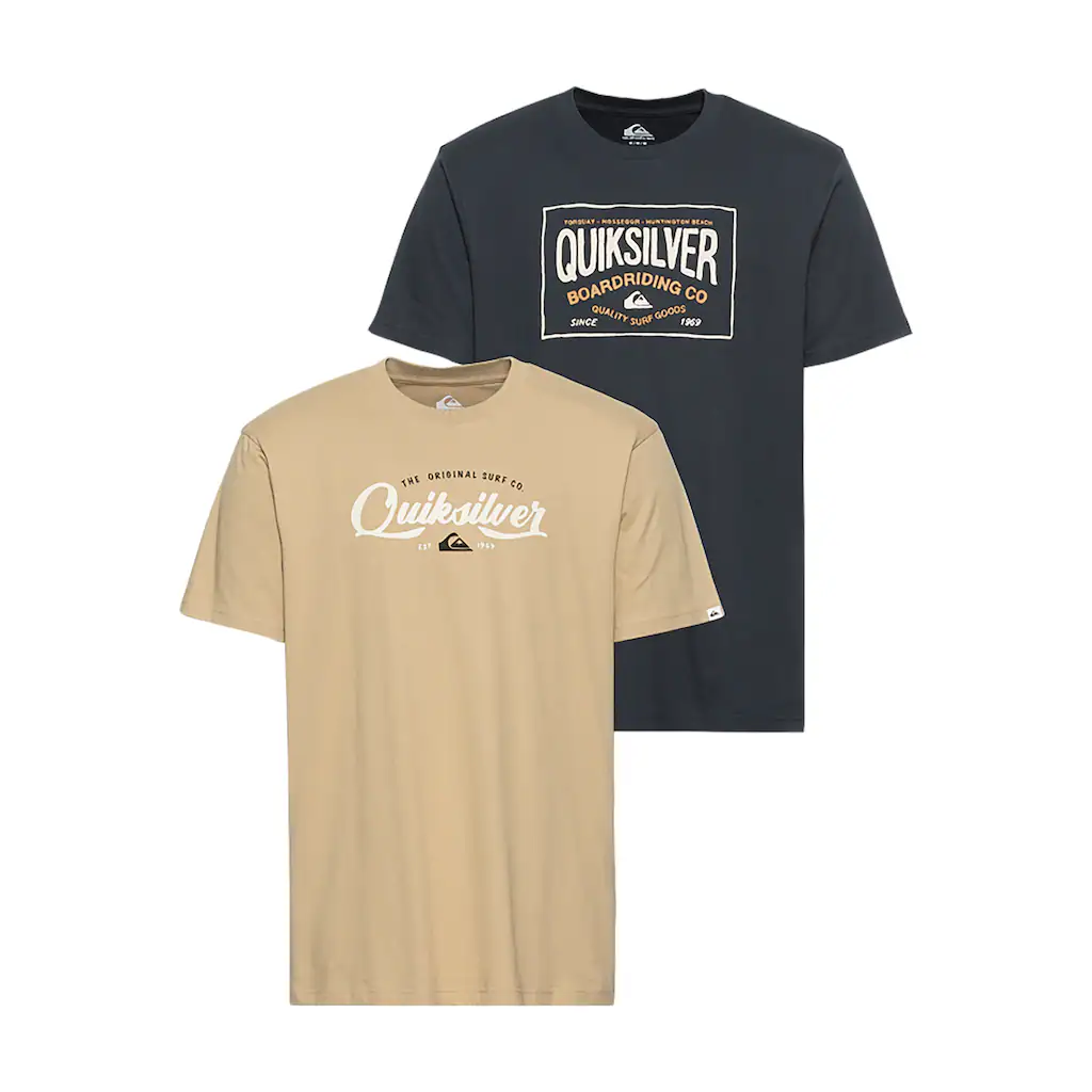 Quiksilver T-Shirt »CLOUD UNDER PACK SHORT SLEEVE TEE YM« (Packung 2 tlg. 2) im Doppelpack