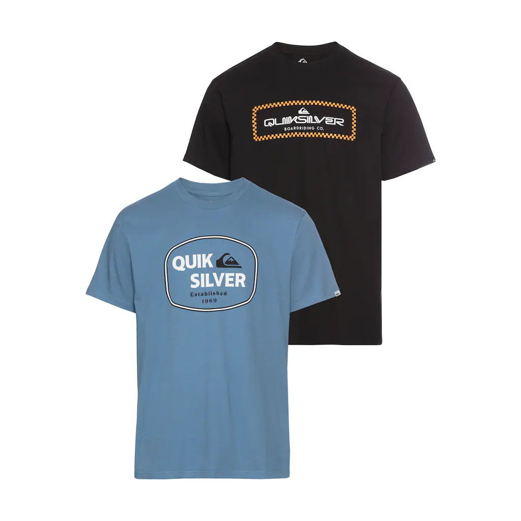 Quiksilver T-Shirt »JUST FRAMED LOCKUP SHORT SLEEVE PACK YM« (2 tlg.) Doppelpack T-Shirt mit Print 2 Stk