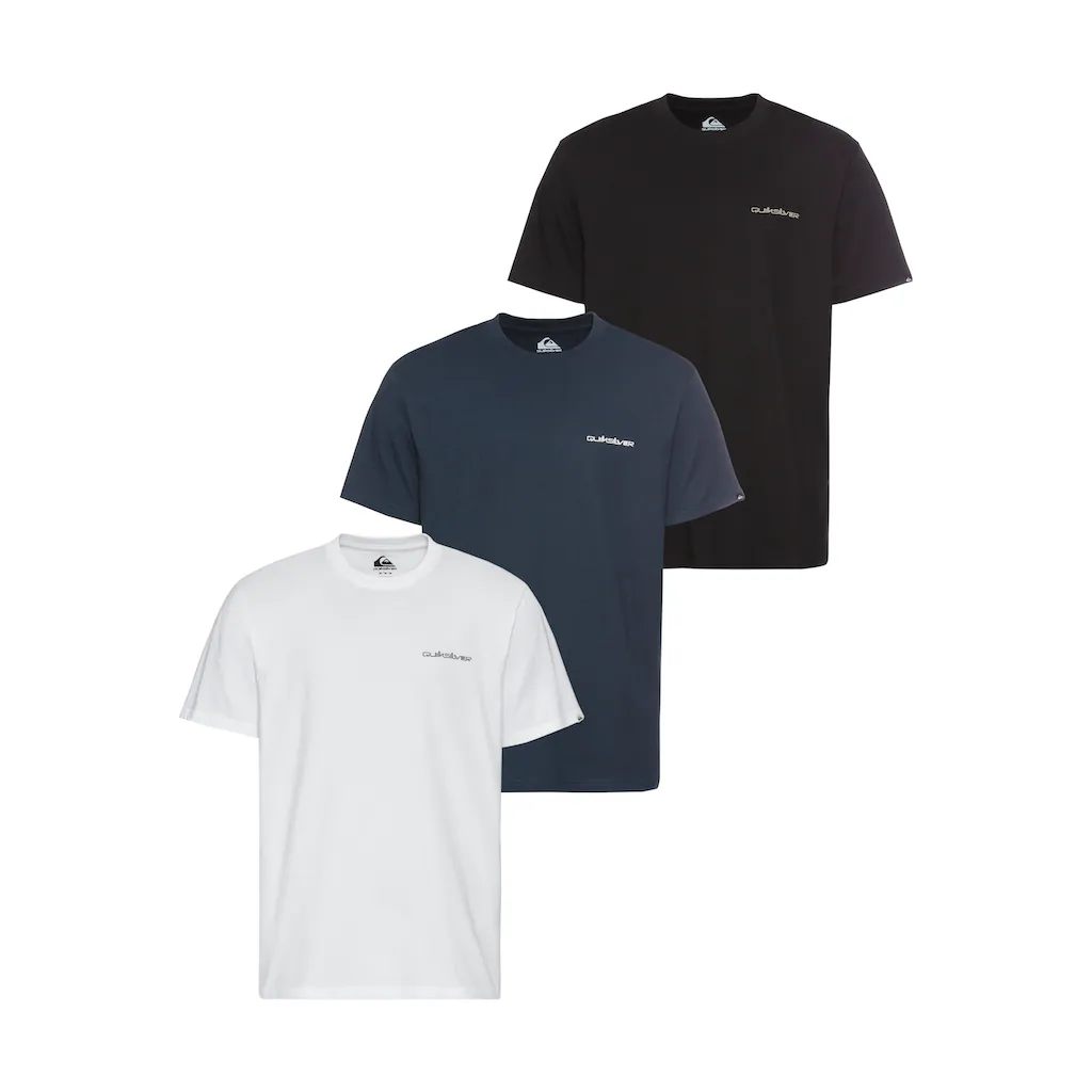 Quiksilver T-Shirt »OMNI QS SHORT SLEEVE TEE PACK3 YM« (Spar-Set 3 tlg.) Basic T-Shirt mit Logo