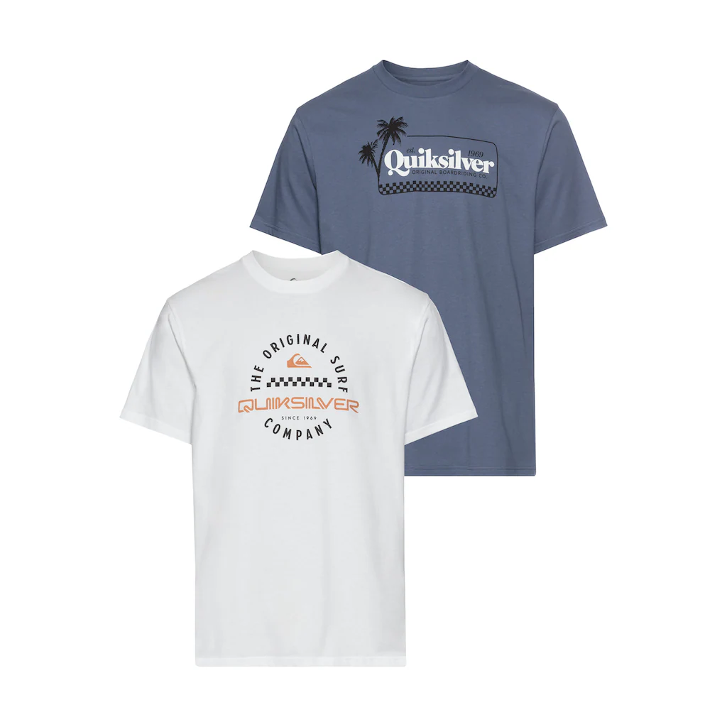 Quiksilver T-Shirt »POST IT ROKELIA SHORT SLEEVE PACK YM« (2 tlg.) Doppelpack T-Shirt mit Print