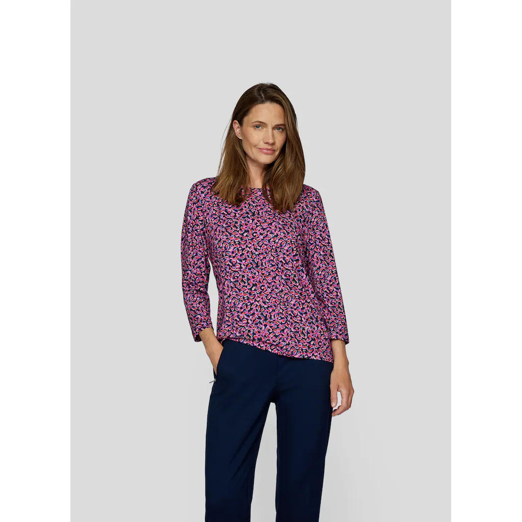 Rabe 3/4-Arm-Shirt mit grafischem Muster