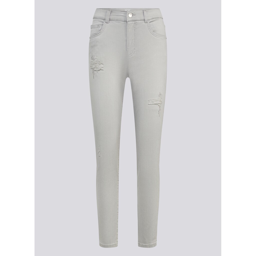 Rabe Jerseyhose »Rabe Trendige Graue Sunny Jeans Mit Dezenten Used-Details«