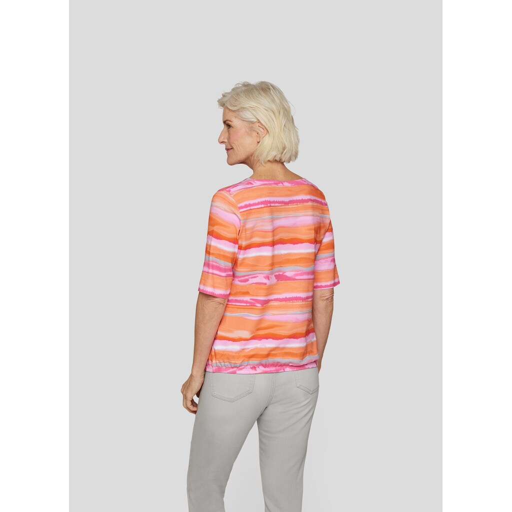 Rabe Print-Shirt »Rabe Farbenfrohes T-Shirt Mit Aquarell-Streifen«