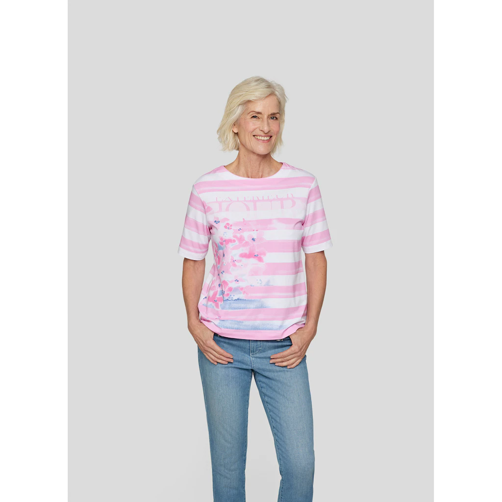 Rabe Print-Shirt »Rabe Gestreiftes Shirt mit floralem Print«