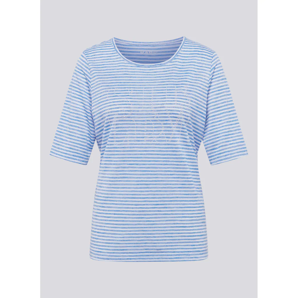 Rabe Print-Shirt »Rabe Gestreiftes Shirt Mit Funkelndem Schriftzug«