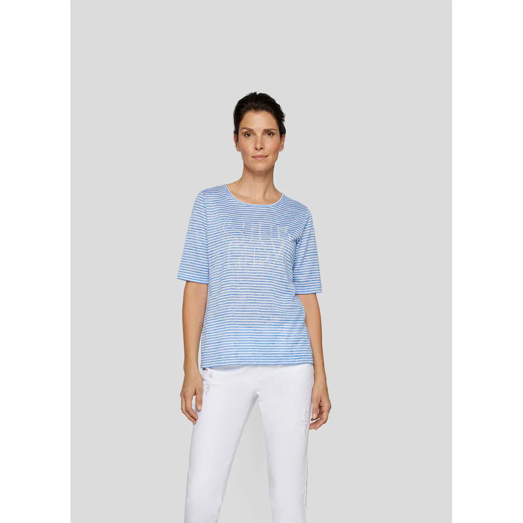 Rabe Print-Shirt »Rabe Gestreiftes Shirt mit funkelndem Schriftzug«