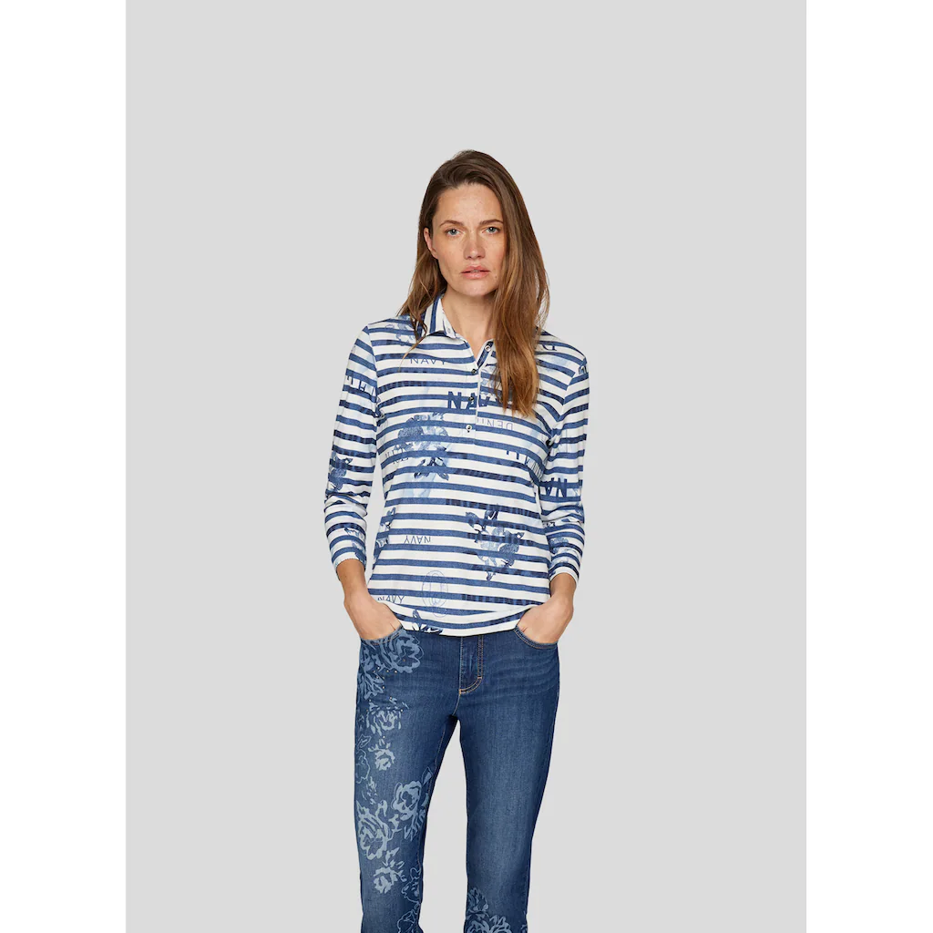Rabe Print-Shirt »Rabe Maritimes Poloshirt mit Details«
