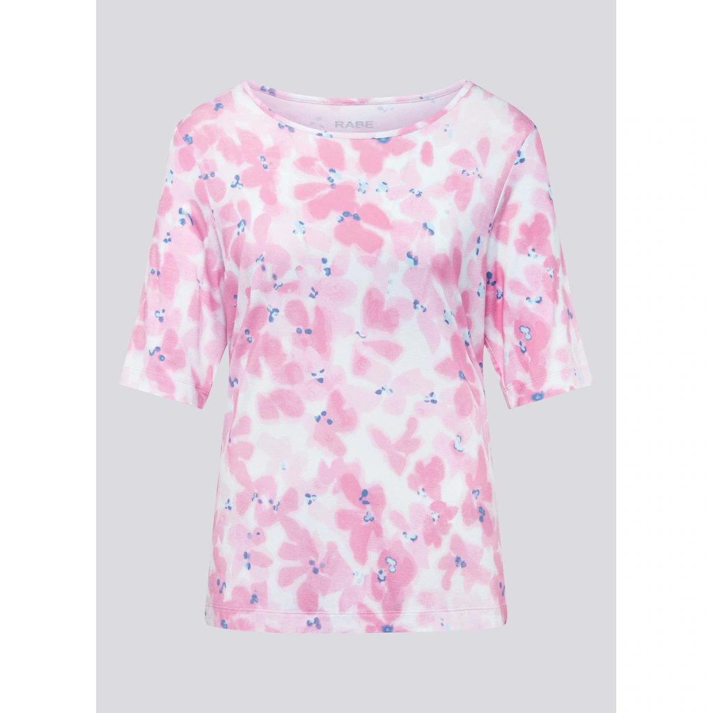 Rabe Print-Shirt »Rabe T-Shirt Mit Zartem Blumenmuster In Aquarell-Optik«