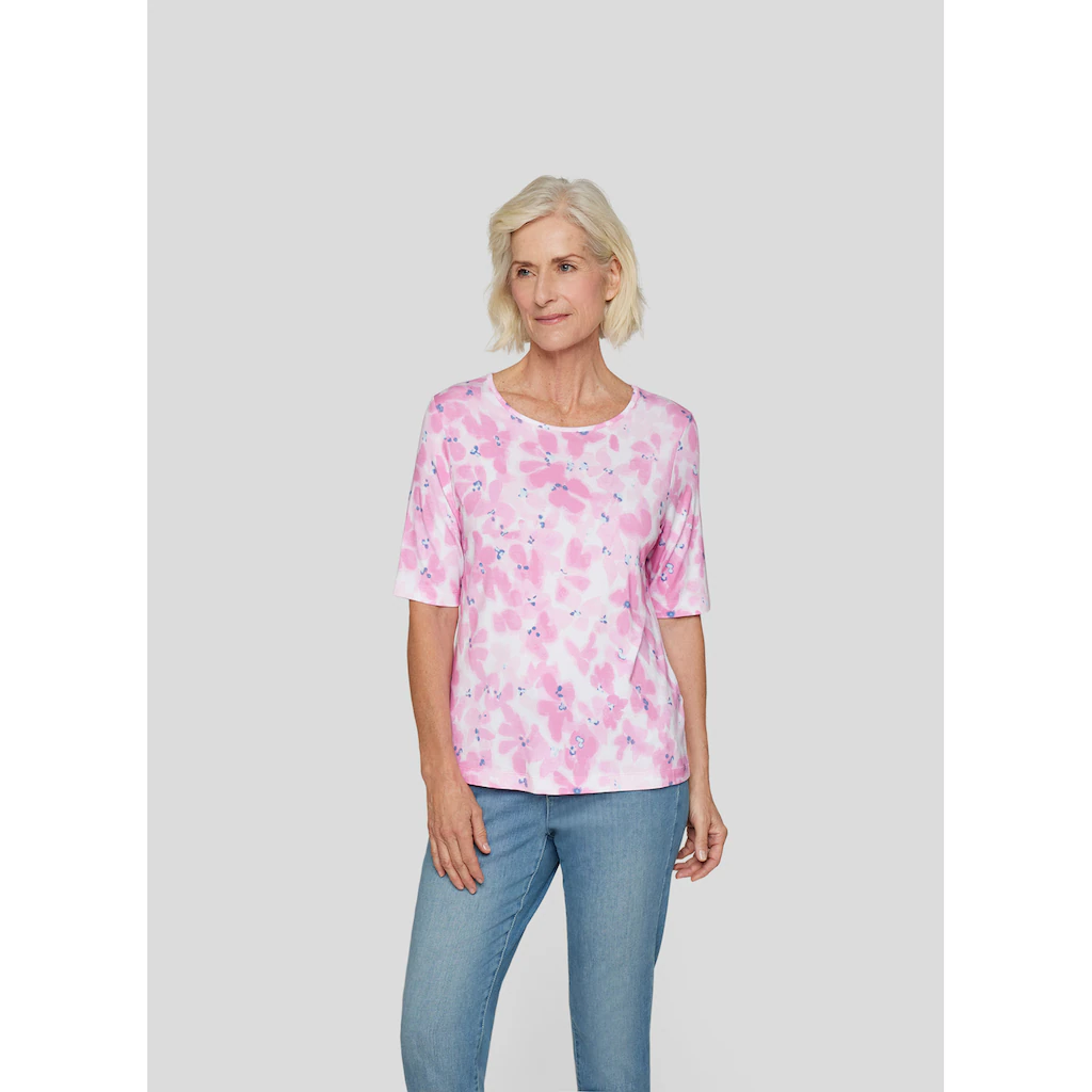 Rabe Print-Shirt »Rabe T-Shirt mit zartem Blumenmuster in Aquarell-Optik«