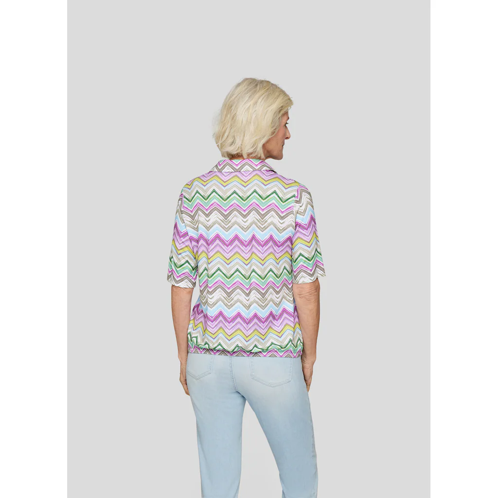 Rabe Print-Shirt »Rabe Trendiges Poloshirt Mit Zickzack-Muster«
