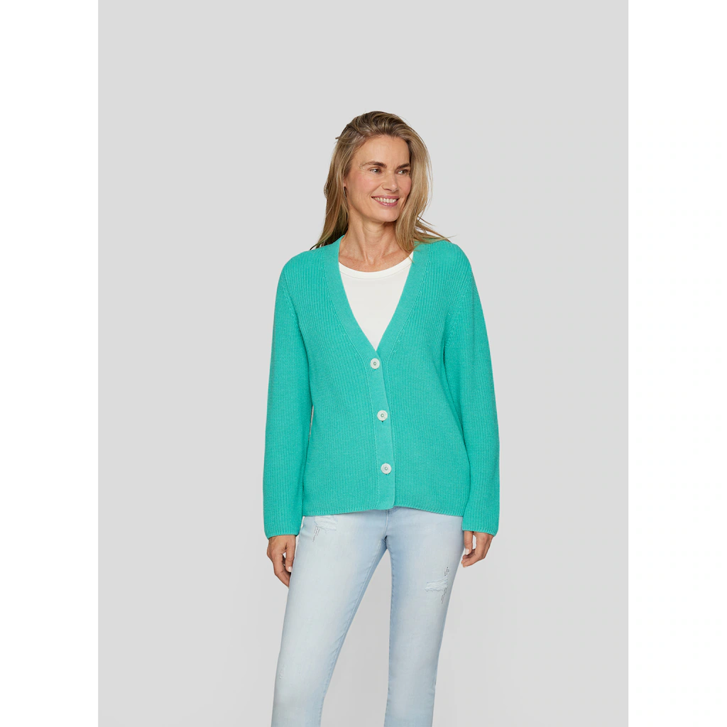 Rabe Strickjacke »Rabe Strick-Cardigan mit V-Ausschnitt - Modern und gemütlich«