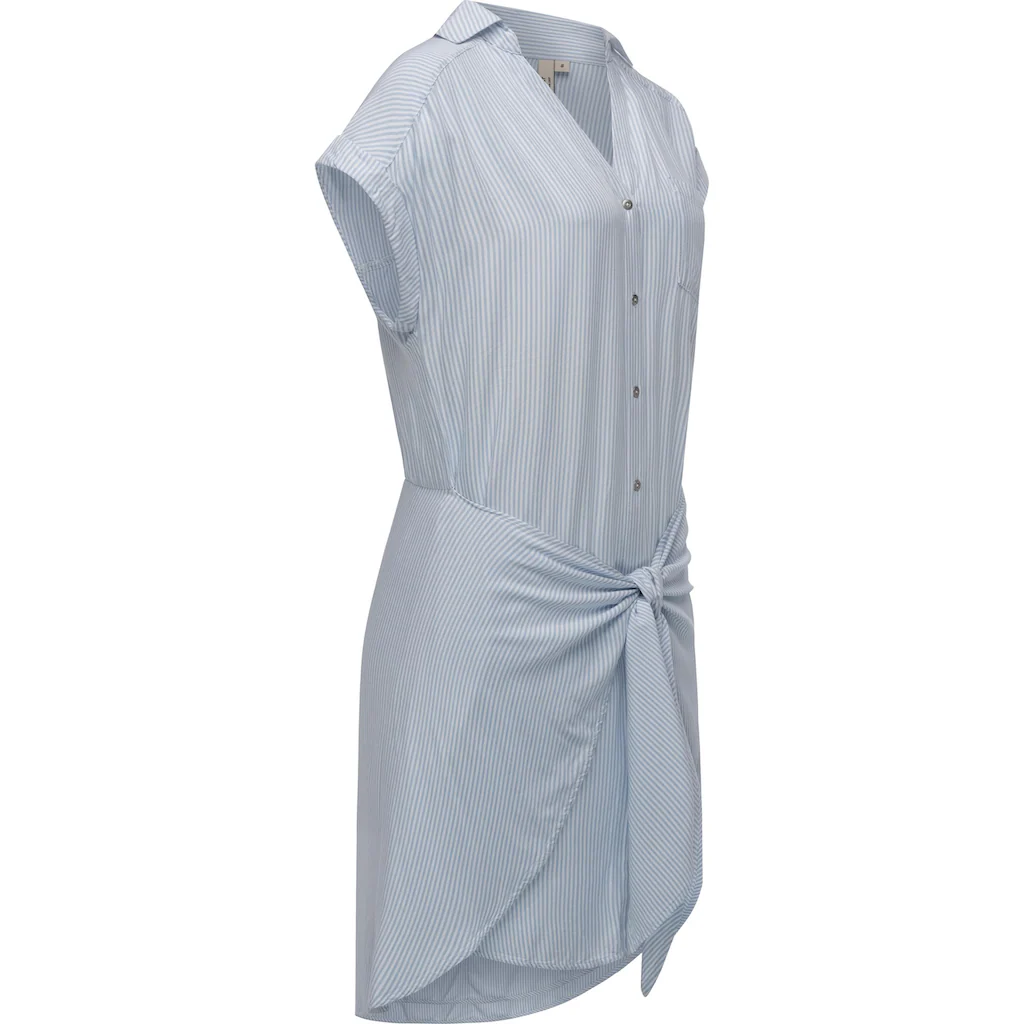 Ragwear Blusenkleid »Bahaya Stripe« Gestreiftes Damen Sommerkleid Mit Bindeband
