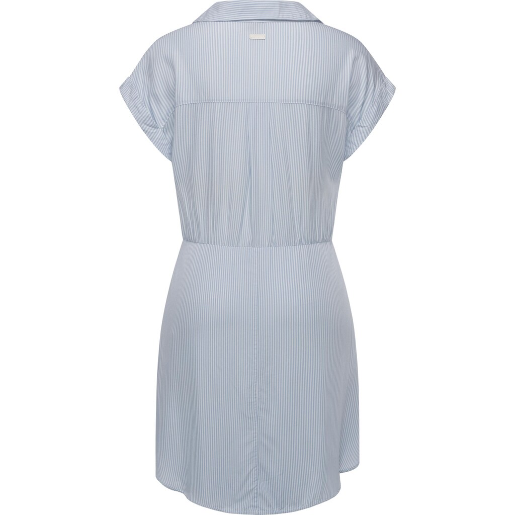 Ragwear Blusenkleid »Bahaya Stripe« Gestreiftes Damen Sommerkleid Mit Bindeband
