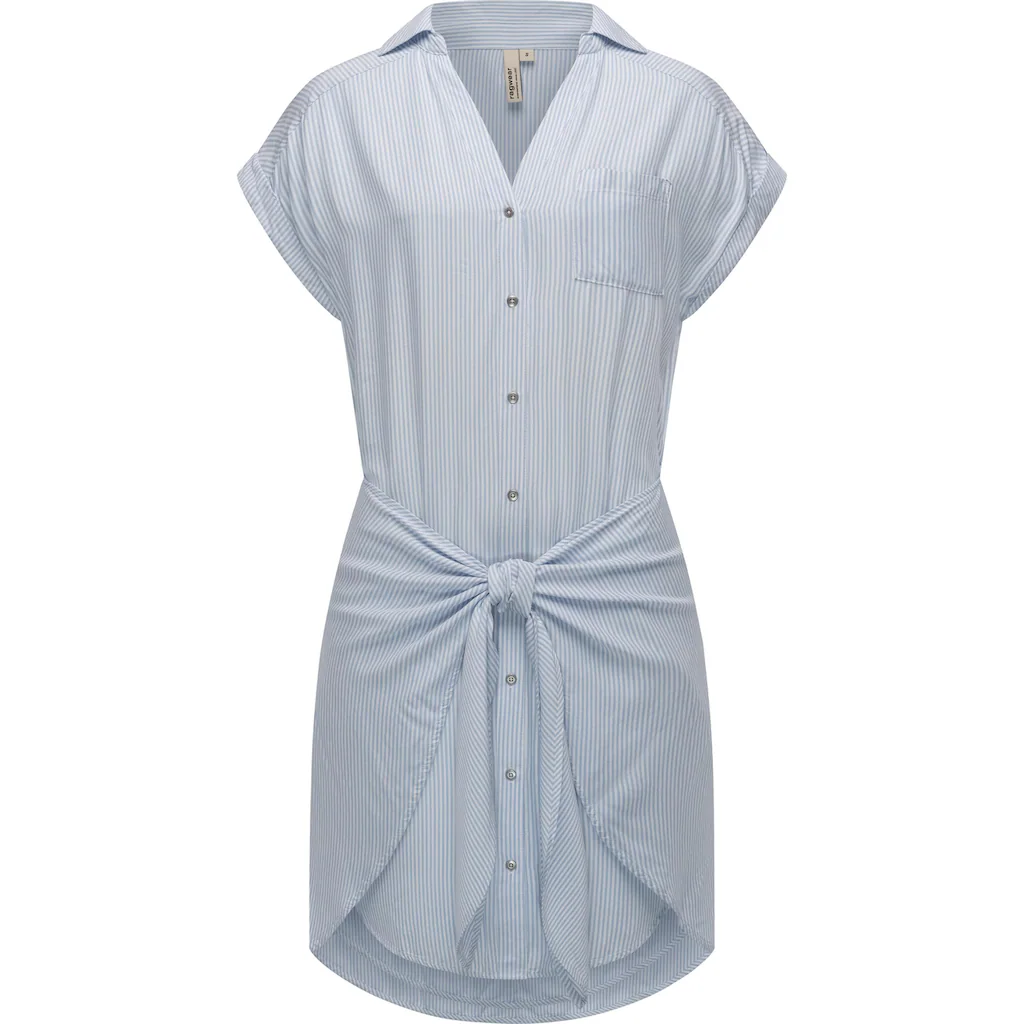 Ragwear Blusenkleid »Bahaya Stripe« gestreiftes Damen Sommerkleid mit Bindeband