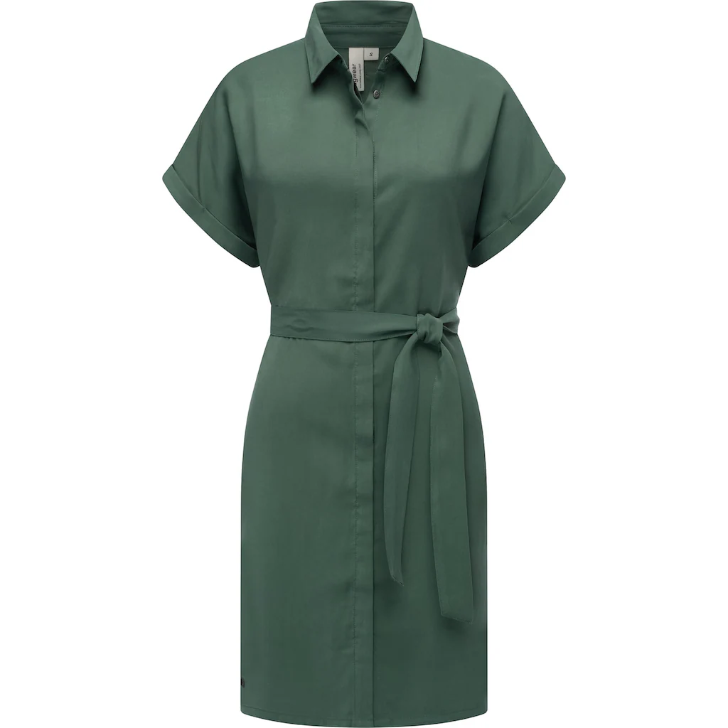 Ragwear Blusenkleid »Manilla« Kurzarm Midikleid mit Taillengürtel