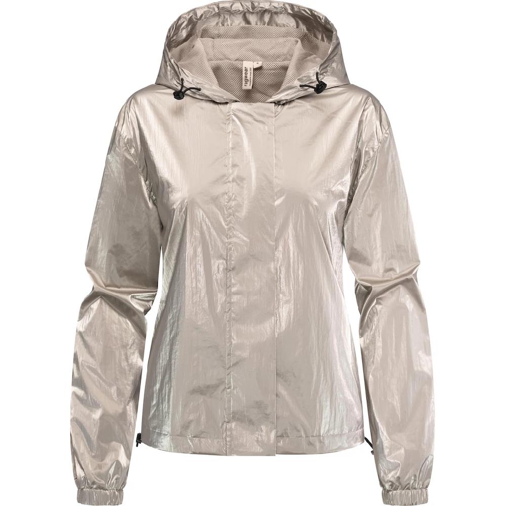 Ragwear Bomberjacke »Cezanna Shine« mit Kapuze Glänzende Damen Jacke mit reflektierendem Metallic-Material