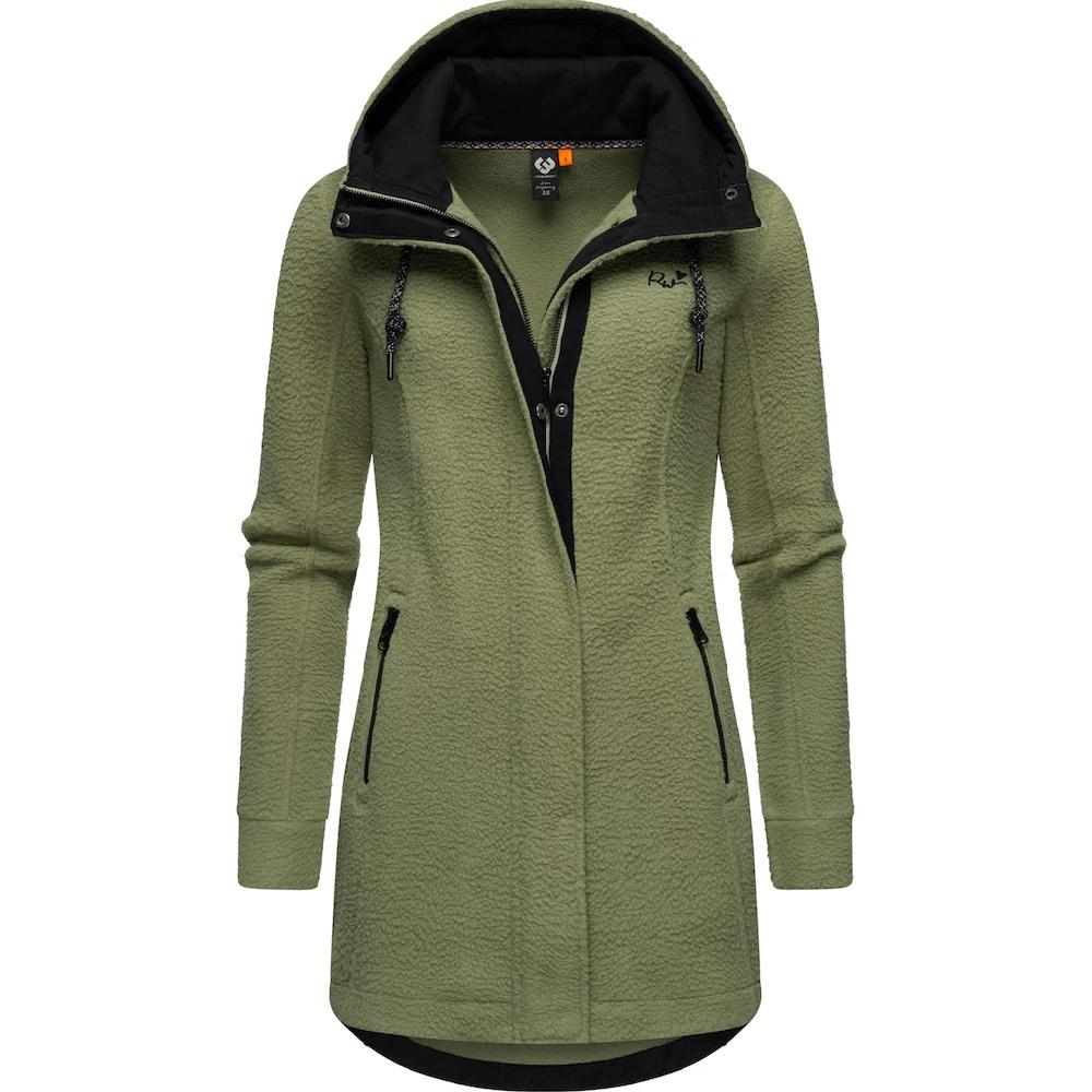 Ragwear Fellimitatmantel »Letti Teddy-Fleece« Kuschelig weicher Teddyfleece-Mantel