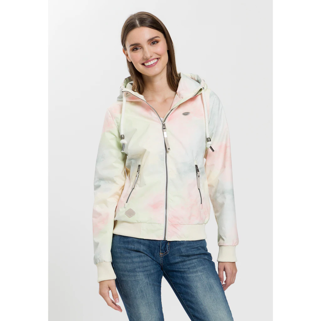 Ragwear Funktionsjacke »NUGGIE OMBRE O« mit Kapuze Übergangsjacke aus wasserabweisendem Material