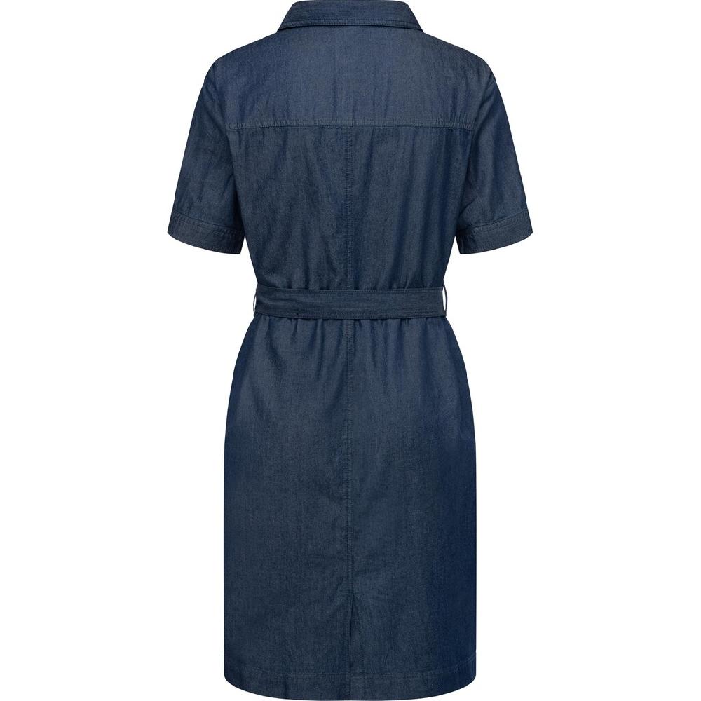 Ragwear Jeanskleid »Rozyna Denim« Midikleid In Denim-Optik Mit Haifisch-Kragen