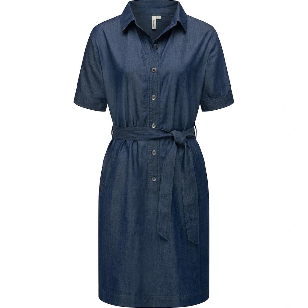 Ragwear Jeanskleid »Rozyna Denim« Midikleid in Denim-Optik mit Haifisch-Kragen