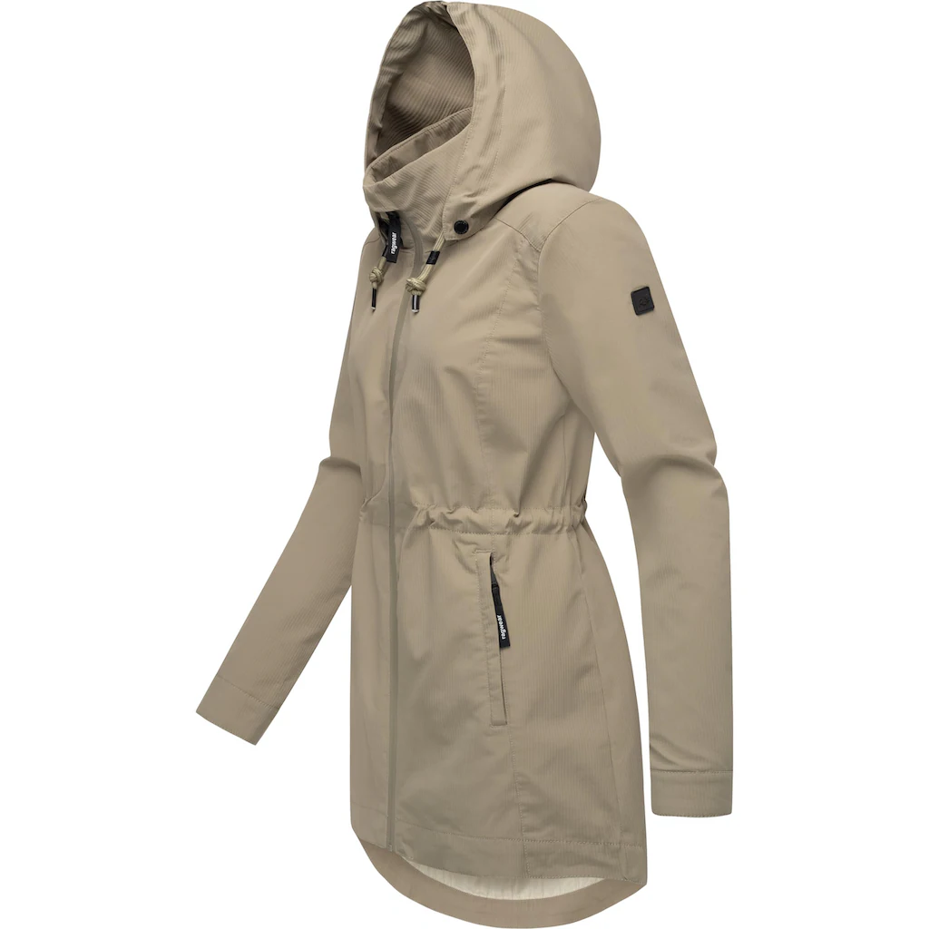 Ragwear Kurzmantel »Dakkota B« Übergangsjacke Wasserdicht Mit Feiner Rillenstruktur