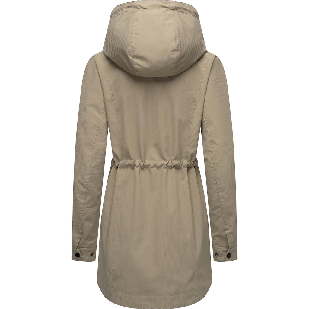 Ragwear Kurzmantel »Dakkota B« Übergangsjacke Wasserdicht Mit Feiner Rillenstruktur