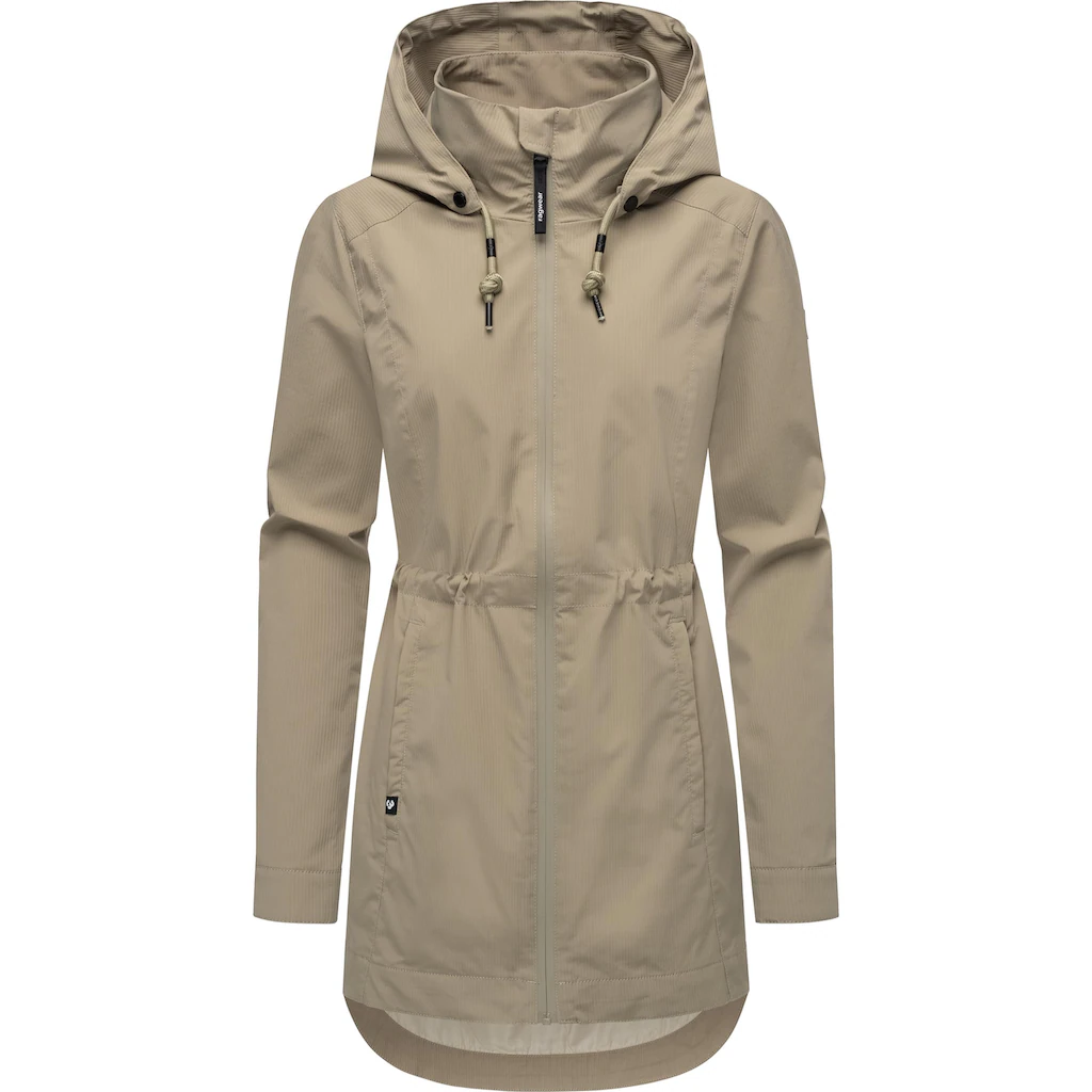 Ragwear Kurzmantel »Dakkota B« Übergangsjacke wasserdicht mit feiner Rillenstruktur