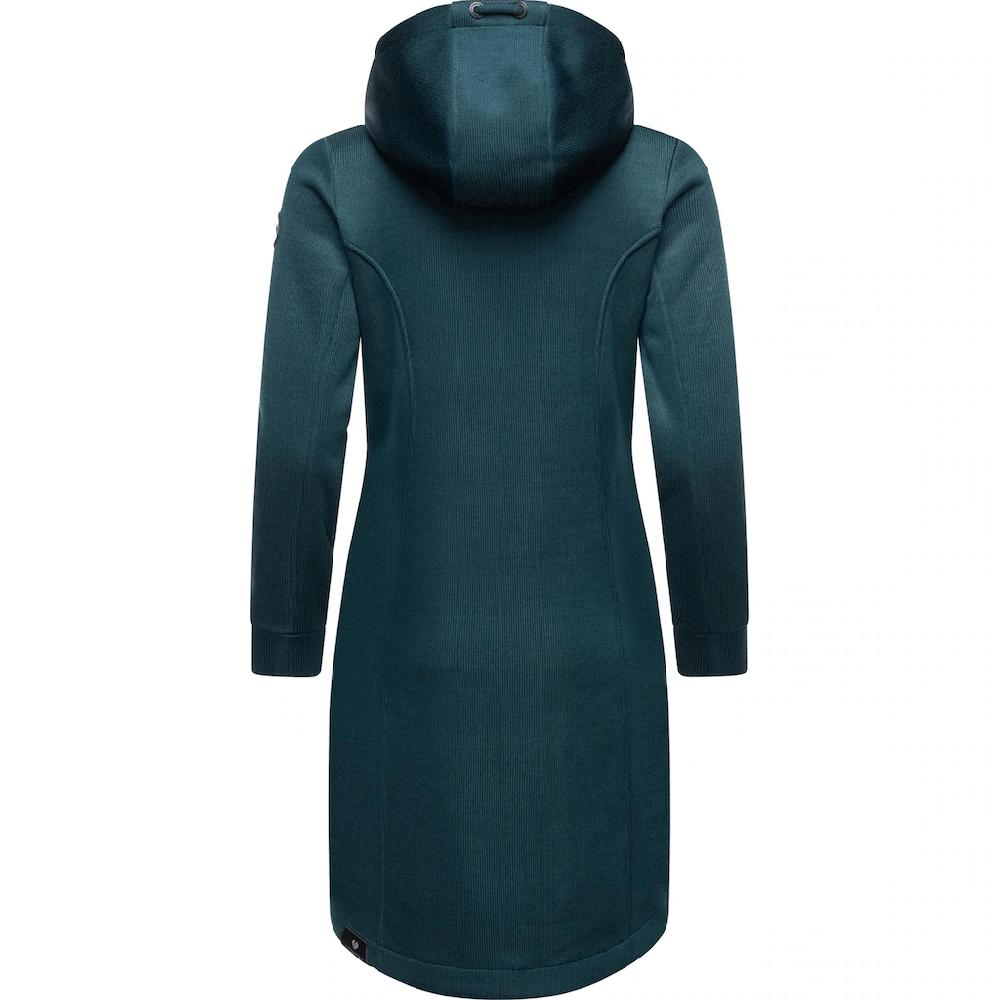Ragwear Kurzmantel »Letti Long Bonded« Übergangsmantel Aus Rippstrick Mit Kapuze