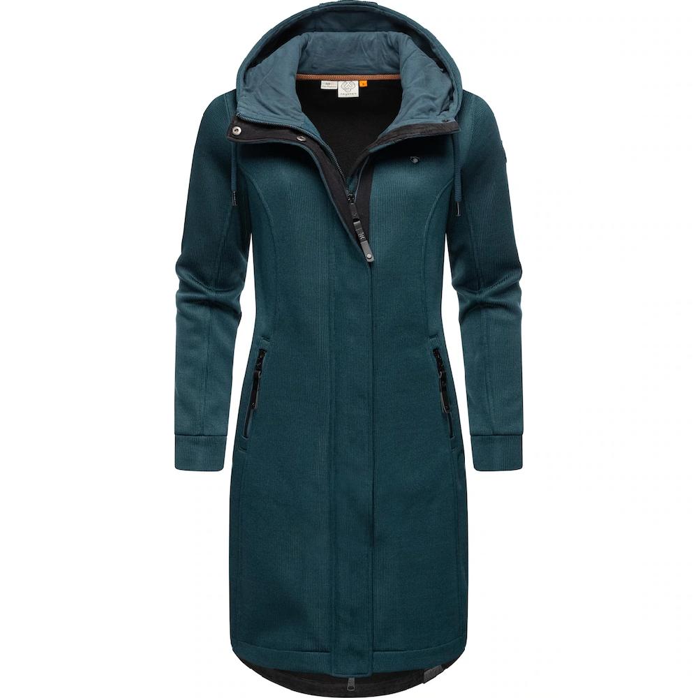 Ragwear Kurzmantel »Letti Long Bonded« Übergangsmantel aus Rippstrick mit Kapuze