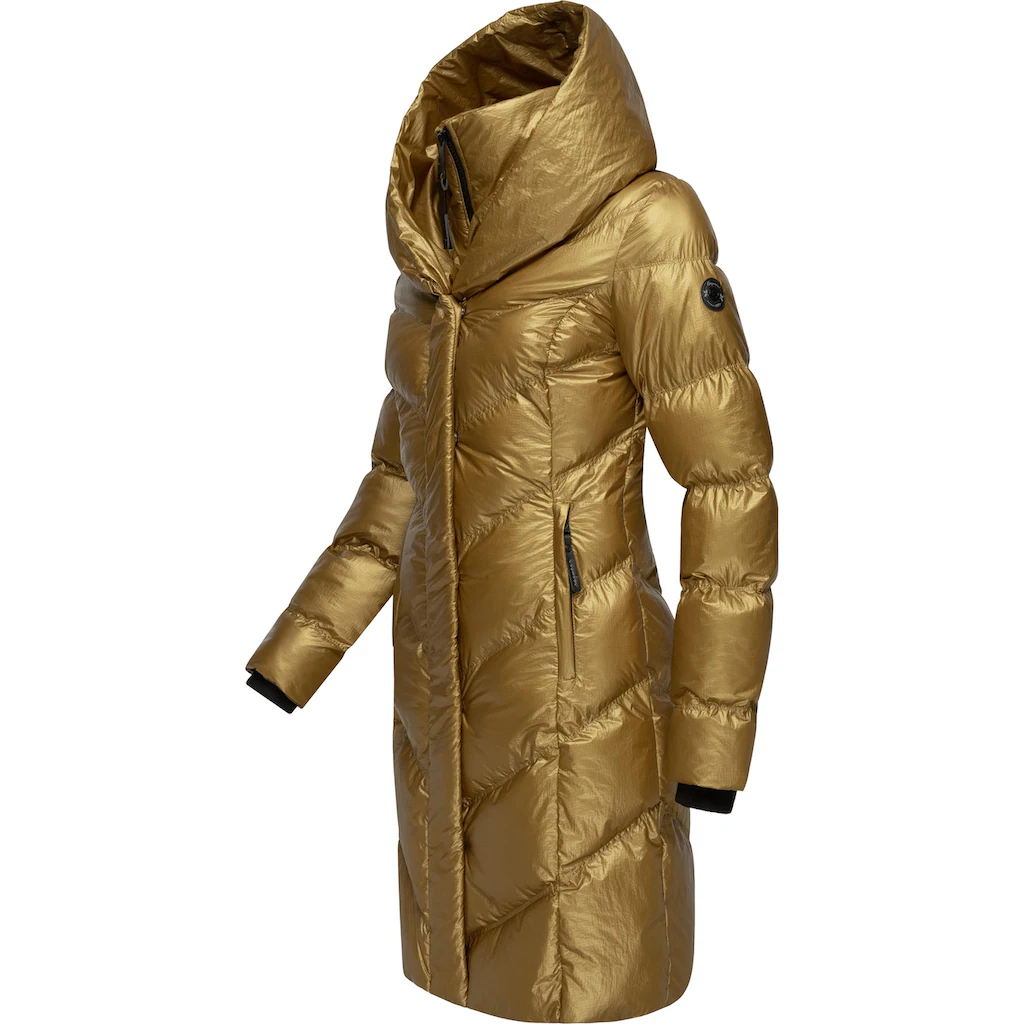 Ragwear Kurzmantel »Natalka Bling« Damen Wintermantel In Schimmernder Optik