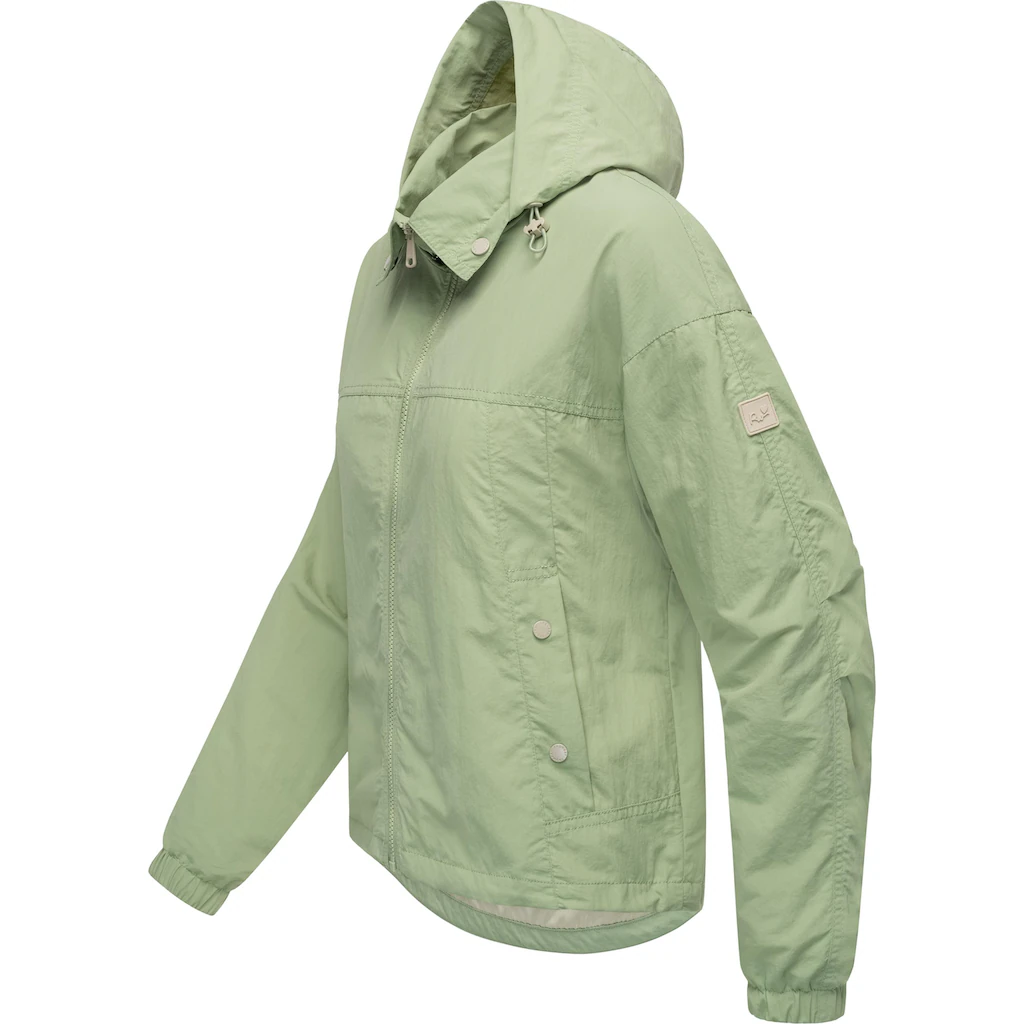 Ragwear Outdoorjacke »Cerys« Mit Kapuze Kurze Damen Übergangsjacke Mit Verstaubarer Kapuze