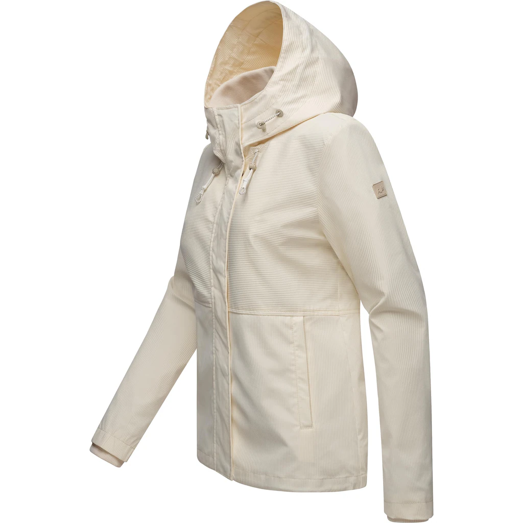 Ragwear Outdoorjacke »Sunniva B« Mit Kapuze Übergangsjacke Wasserdicht Mit Feiner Rillenstruktur