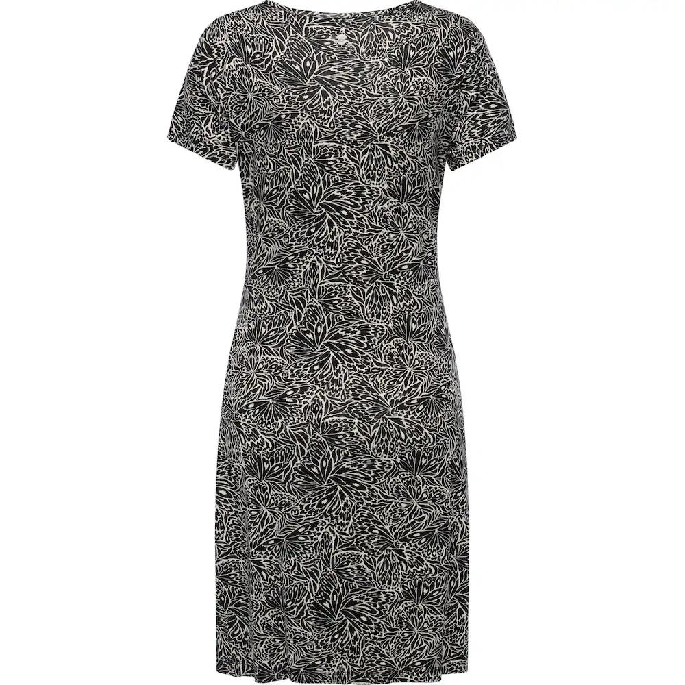 Ragwear Shirtkleid »Knotta Print« Kurzarm Sommerkleid Mit Seitlichem Bindeband