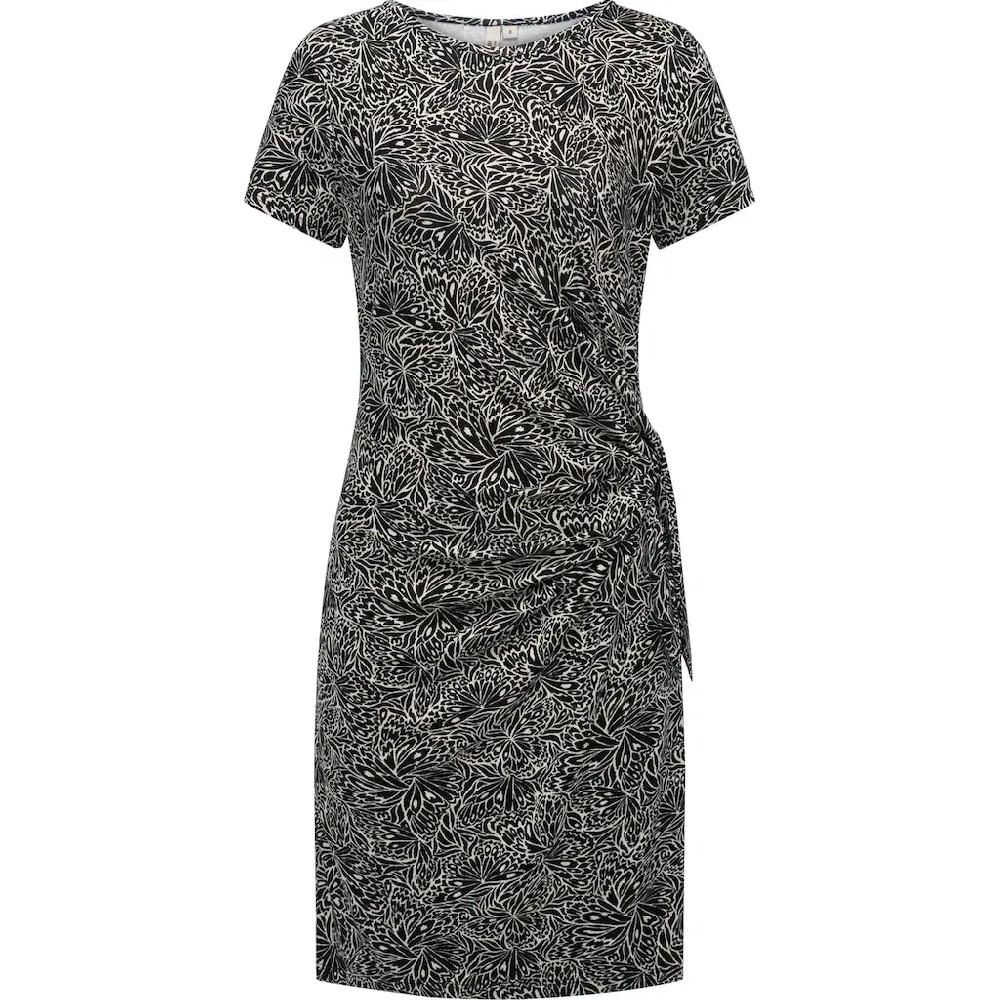 Ragwear Shirtkleid »Knotta Print« Kurzarm Sommerkleid mit seitlichem Bindeband