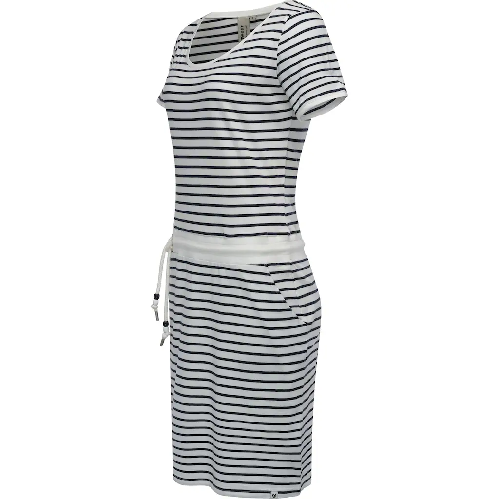 Ragwear Sommerkleid »Baomi« Gestreiftes Damen Minikleid Mit Taillenkordel Und Taschen