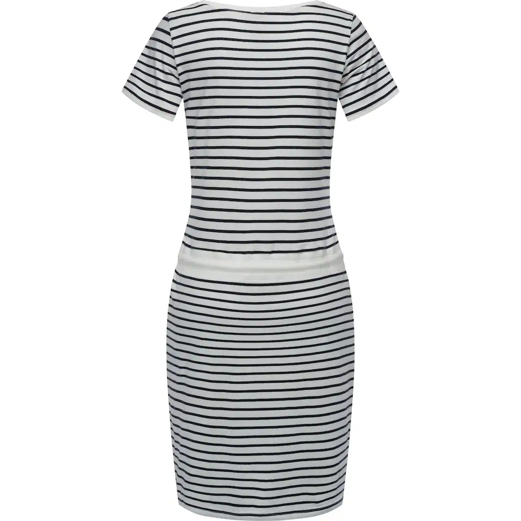 Ragwear Sommerkleid »Baomi« Gestreiftes Damen Minikleid Mit Taillenkordel Und Taschen