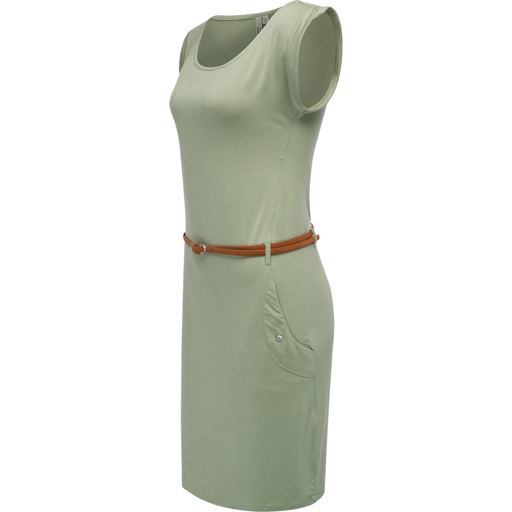 Ragwear Sommerkleid »Tagg« Damen Kurzarm-Kleid Mit Taillengürtel Und Taschen