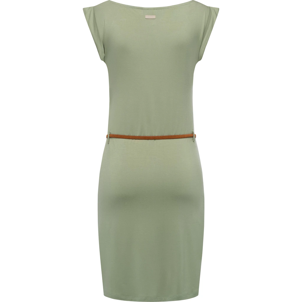 Ragwear Sommerkleid »Tagg« Damen Kurzarm-Kleid Mit Taillengürtel Und Taschen
